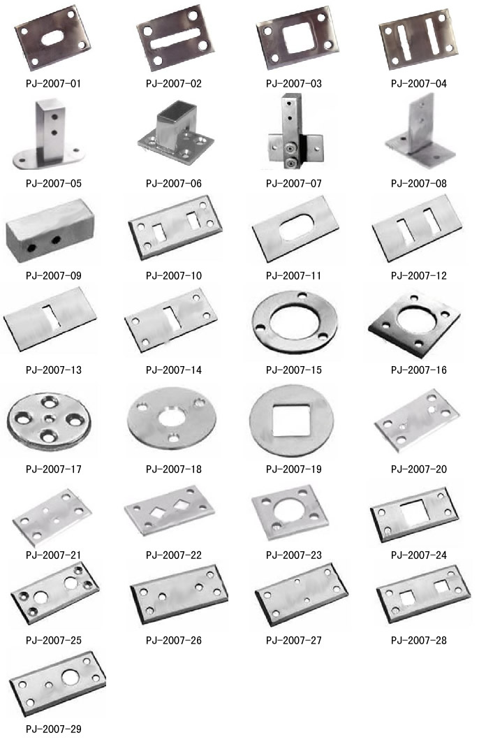不锈钢立柱固定件-PJ2007图片 不锈钢立柱固定件-PJ2007图片