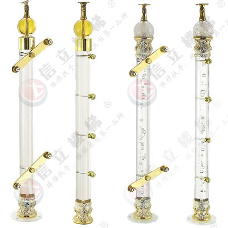 不锈钢夹水晶楼梯立柱图片 不锈钢夹水晶楼梯立柱图片